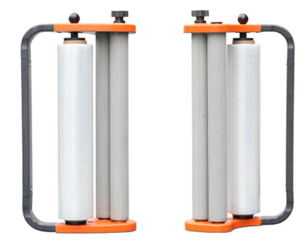 Pallet Wrap Dispenser with pre-stretch rollers